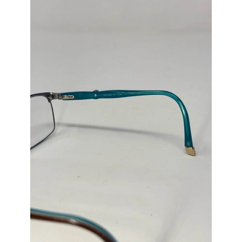 Cafe Boutique CB1006 Eyeglasses Brown Teal Rectangular Frames only 135mm